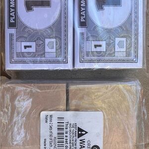 Monopoly Play Money Set of 2 (4 total decks)